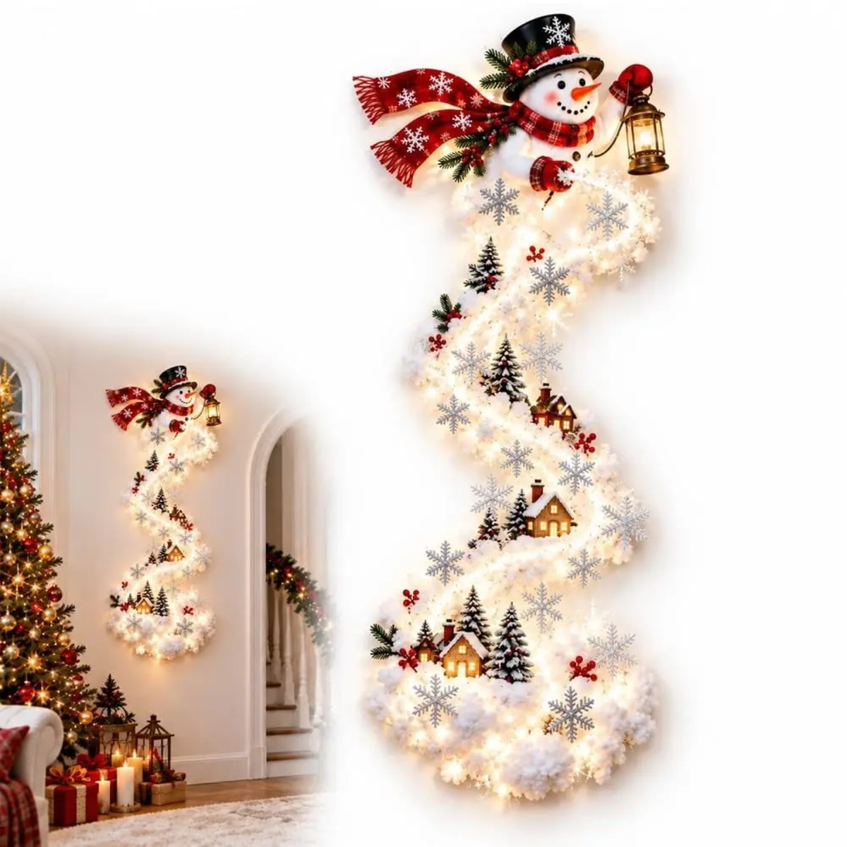 Cascading Christmas Wall Light