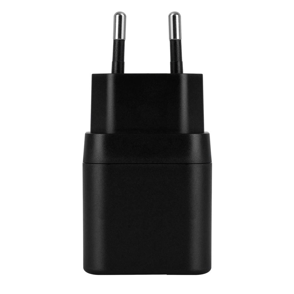 USB-C-väggladdare, 1x USB-C PD, 20 W, svart (ny)