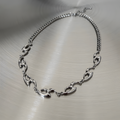 Silver Script Chain Necklace