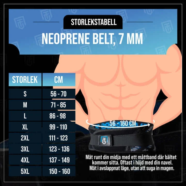Neoprene Belt, 7 mm (Träningsbälte)