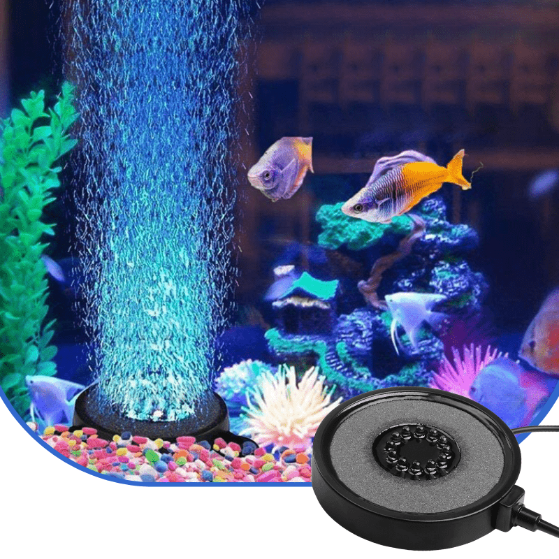 Färgglad bubbel-lampa för akvarium