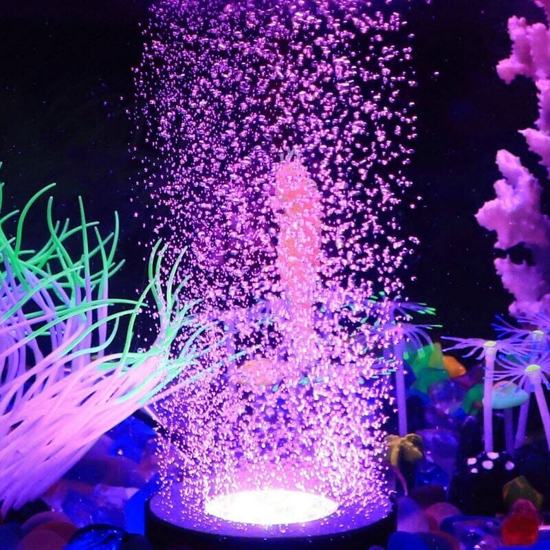 Färgglad bubbel-lampa för akvarium