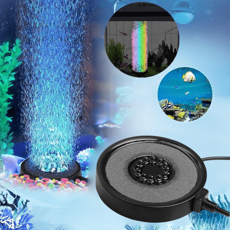Färgglad bubbel-lampa för akvarium