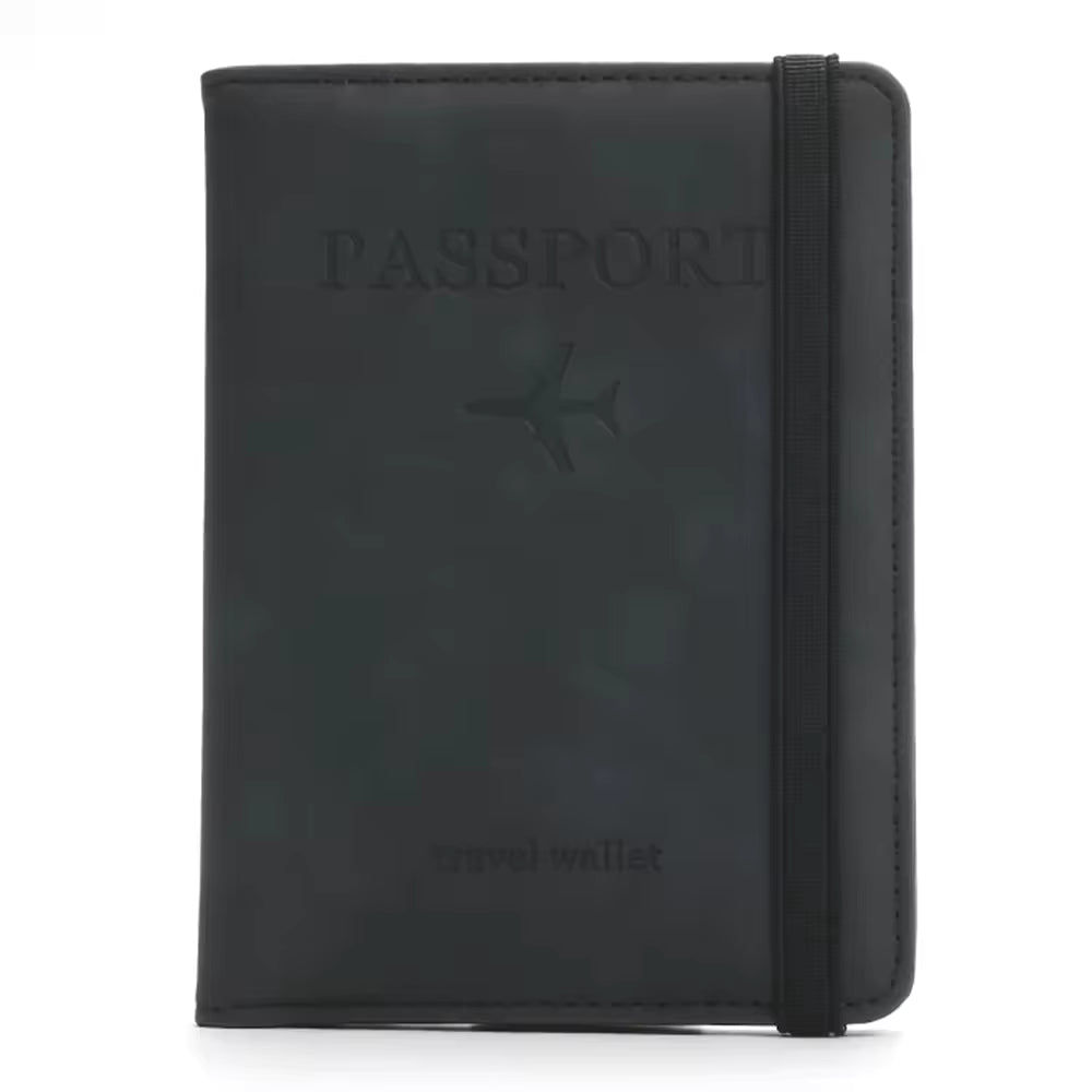Passfodral i PU-läder, RFID-skydd, flera kortfack