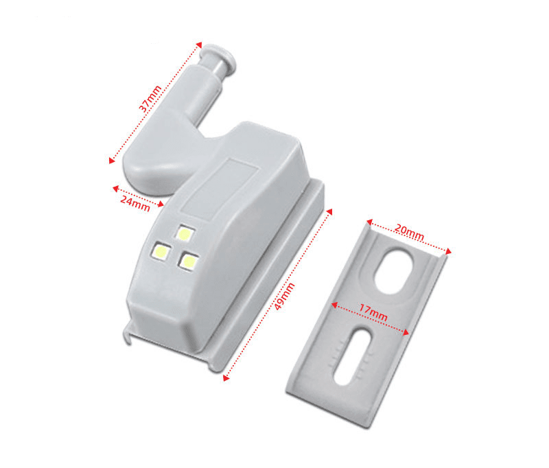 Smarta skåpsensor LED-lampor för gångjärn – 16-pack
